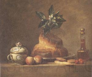 Jean Baptiste Simeon Chardin The Brioche (mk05) Norge oil painting art
